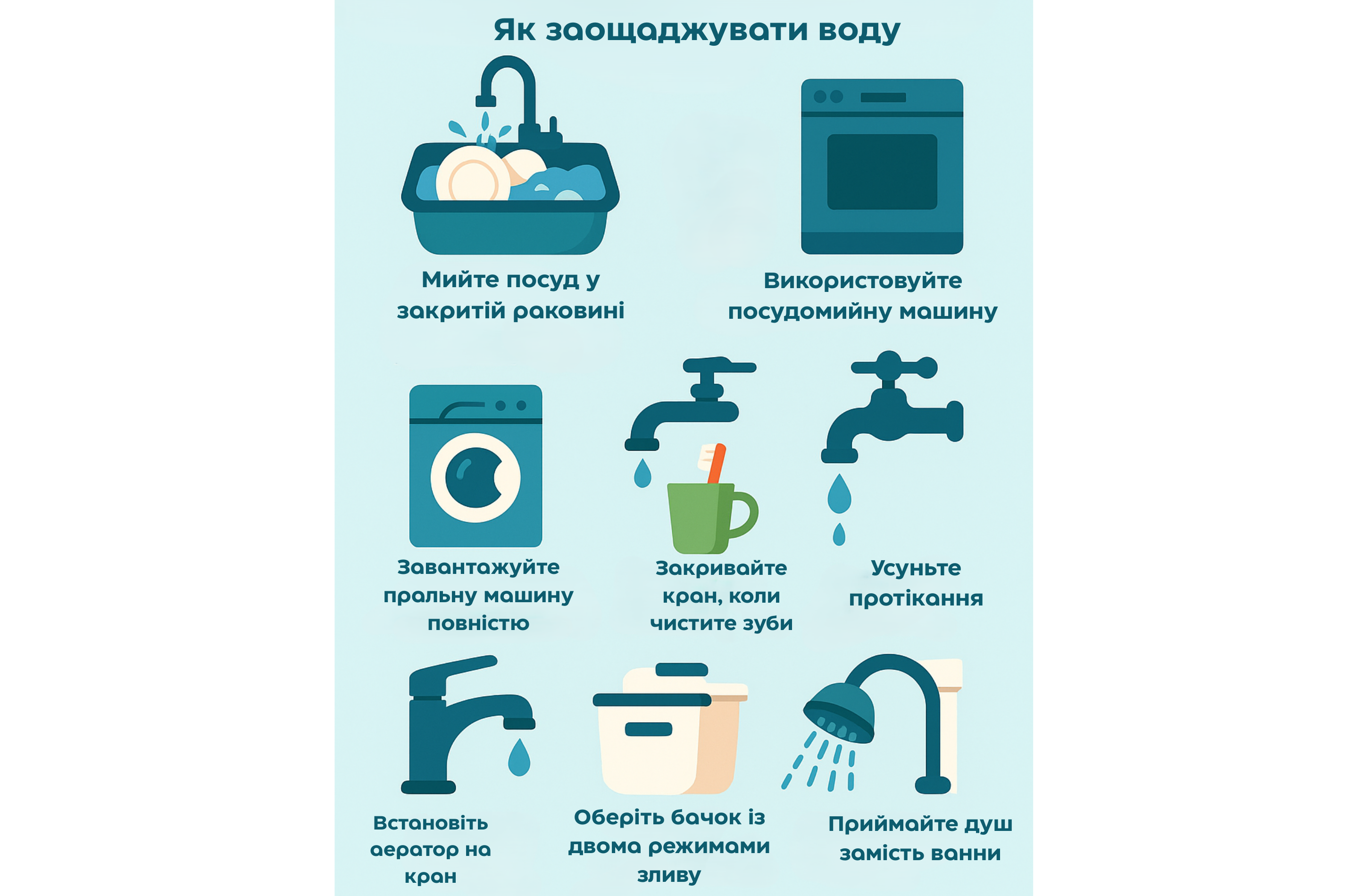 Як споживати воду розумно — 10 кроків економії